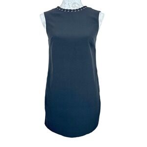 Ali & Jay Sleeveless Mini Dress Laced Eyelet Neckline Black XS Edgy‎ Career